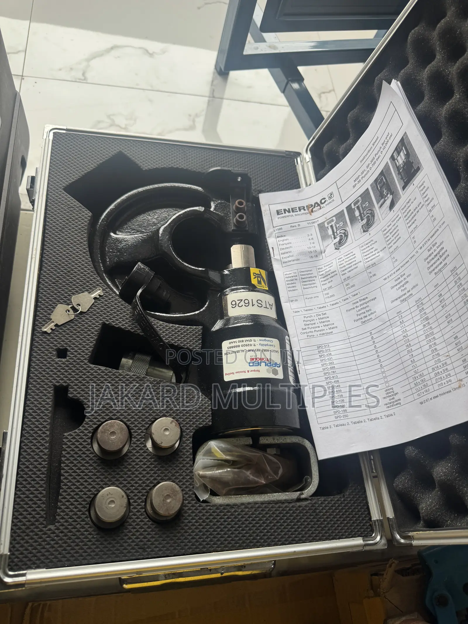 Enerpac SP-35S Hydraulic Hole Punch Kit
