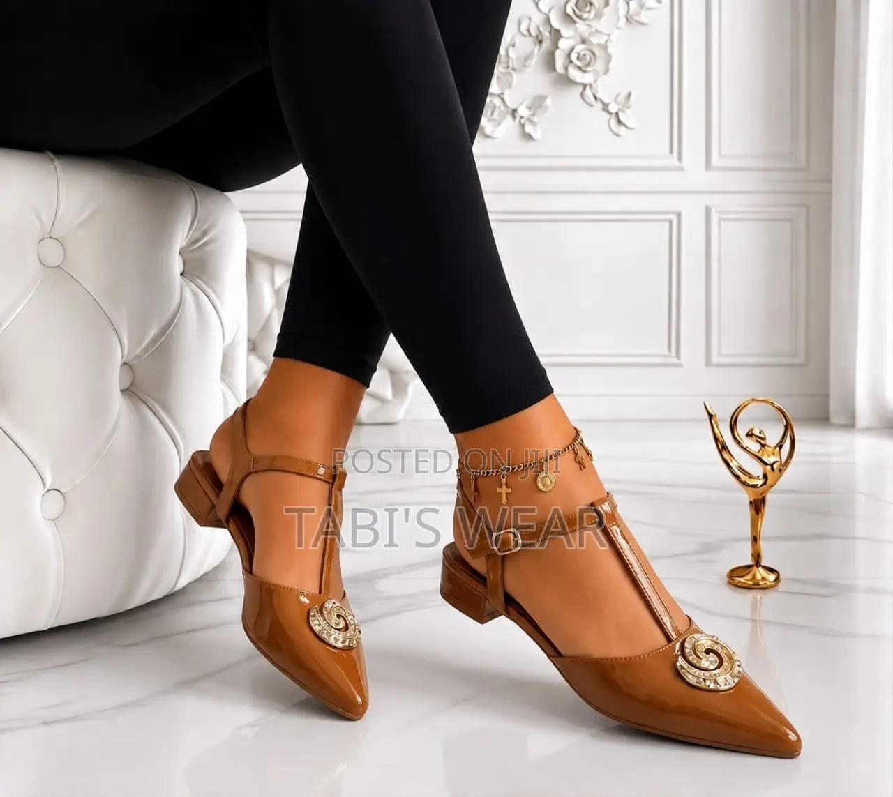 Patent Leather Slingback Sandals for Women, Ballerina Sandal for Women