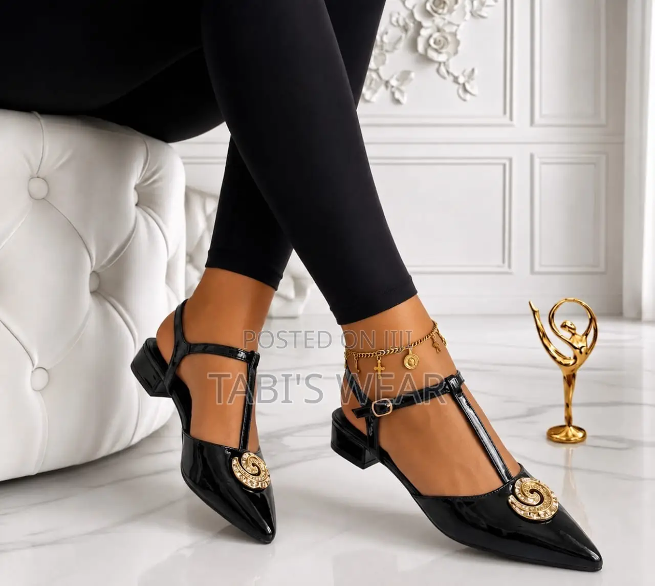 Patent Leather Slingback Sandals for Women, Ballerina Sandal for Women