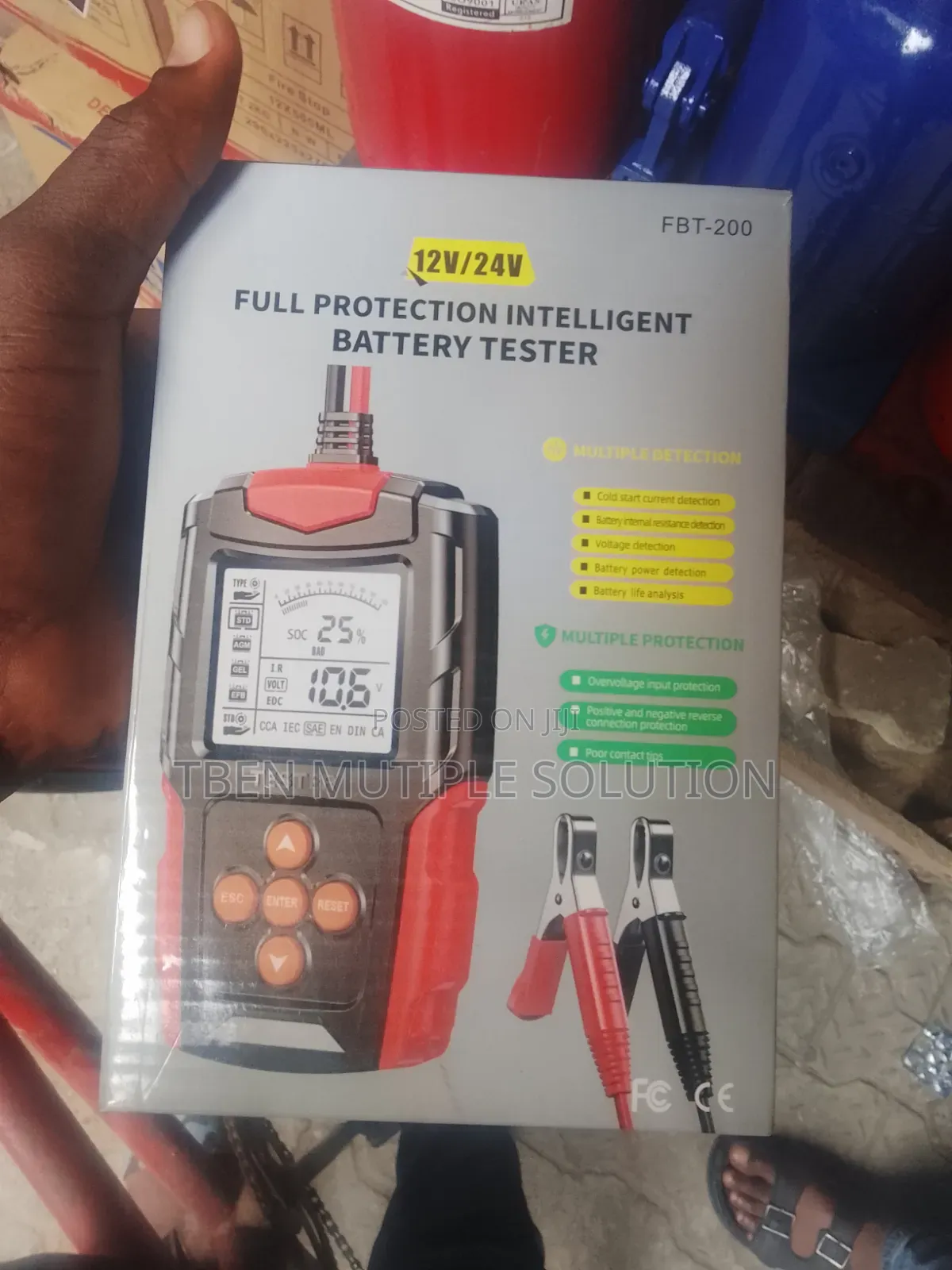 FOXSUR FBT-200, a 12v/24v Full Protection Intelligent Battery Tester