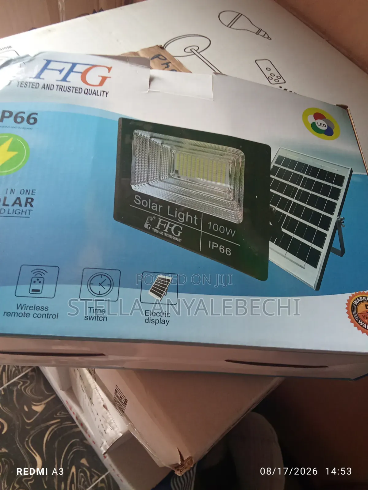 Super Bright Solar Flood Light for Indoor/Outdoor (100w)