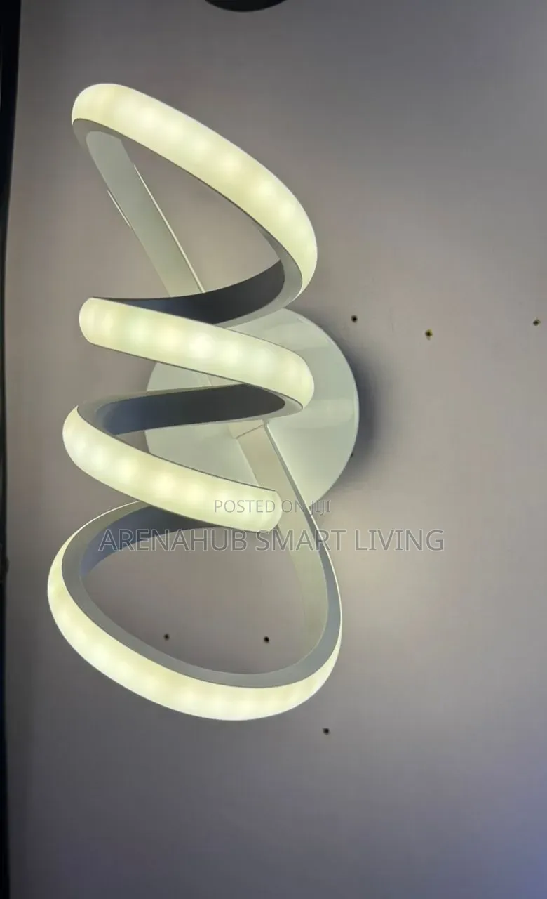 LED Modern Minimalist Spiral Sconce Wall Lamp Bedside Living Room