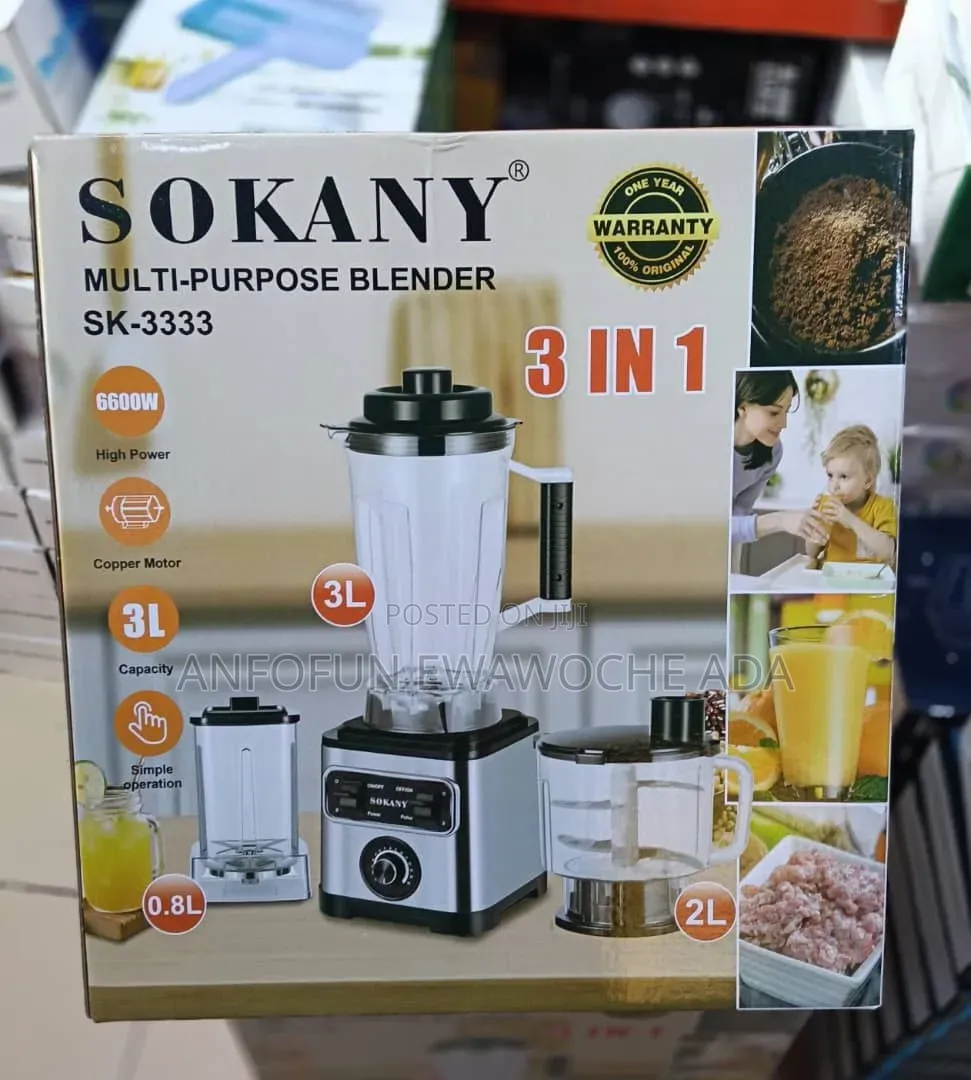 3-in-1 SOKANY Multipurpose Blender
