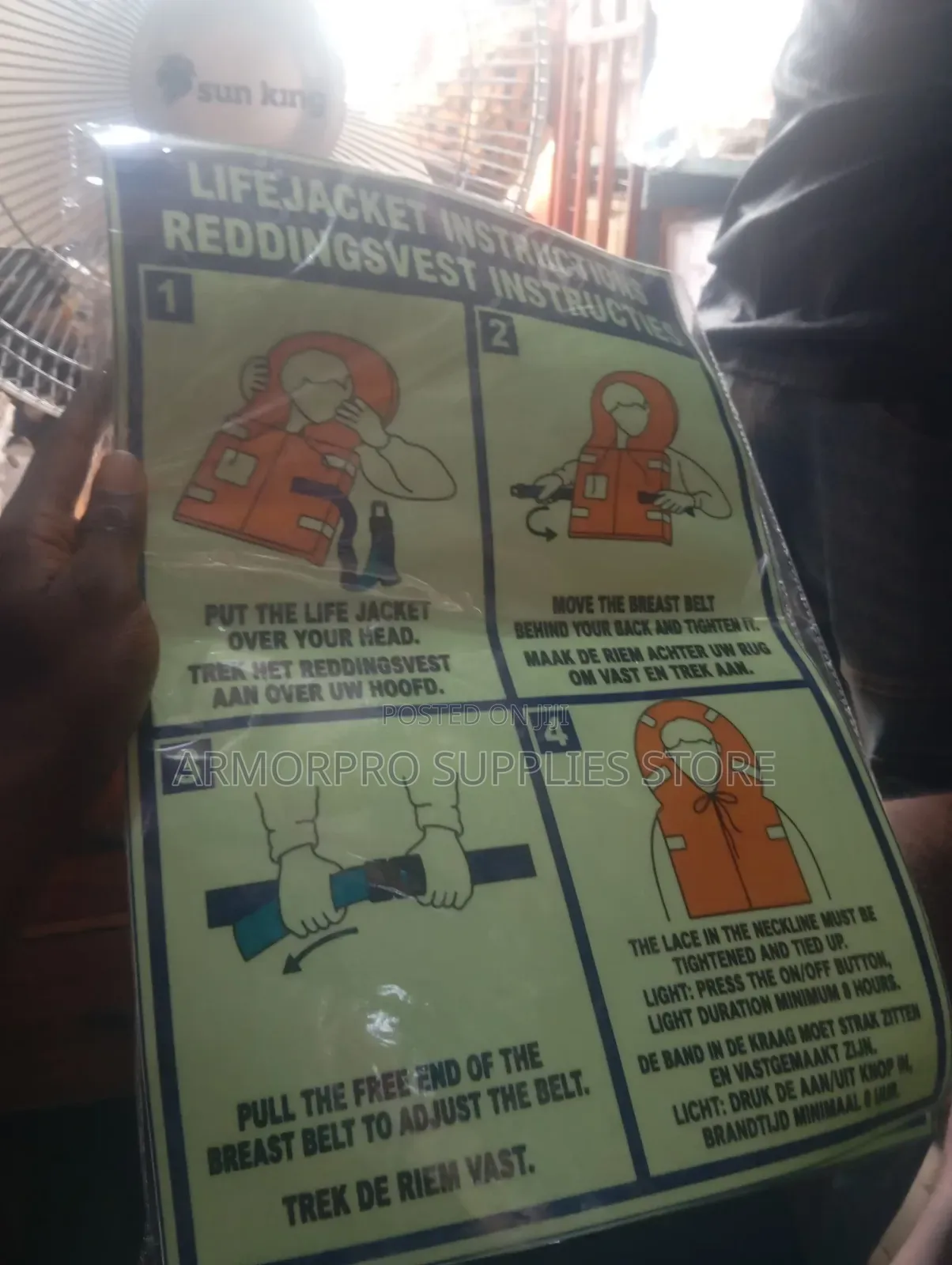 Maritime Safety Placard Displaying Step-by-Step