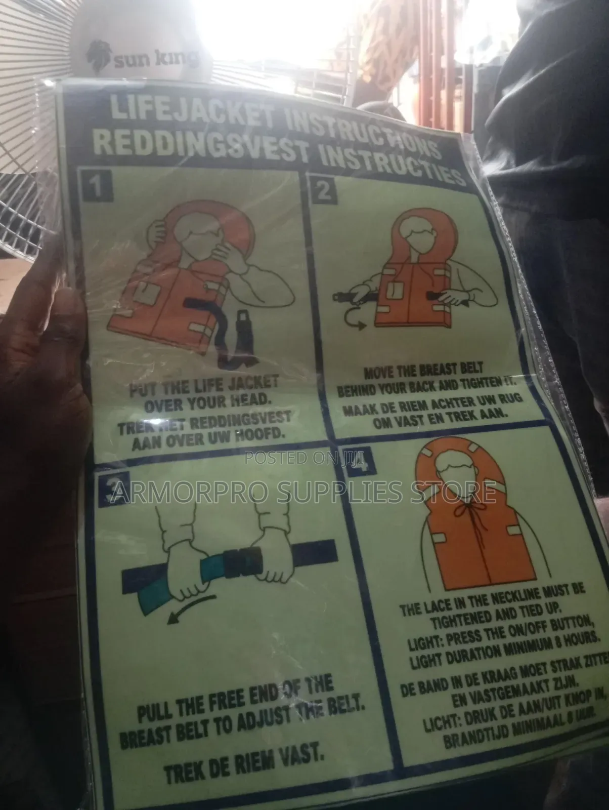 Maritime Safety Placard Displaying Step-by-Step