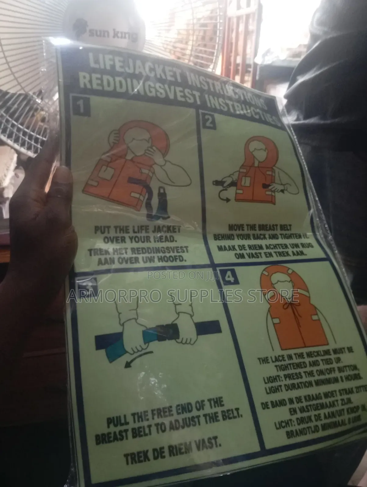 Maritime Safety Placard Displaying Step-by-Step