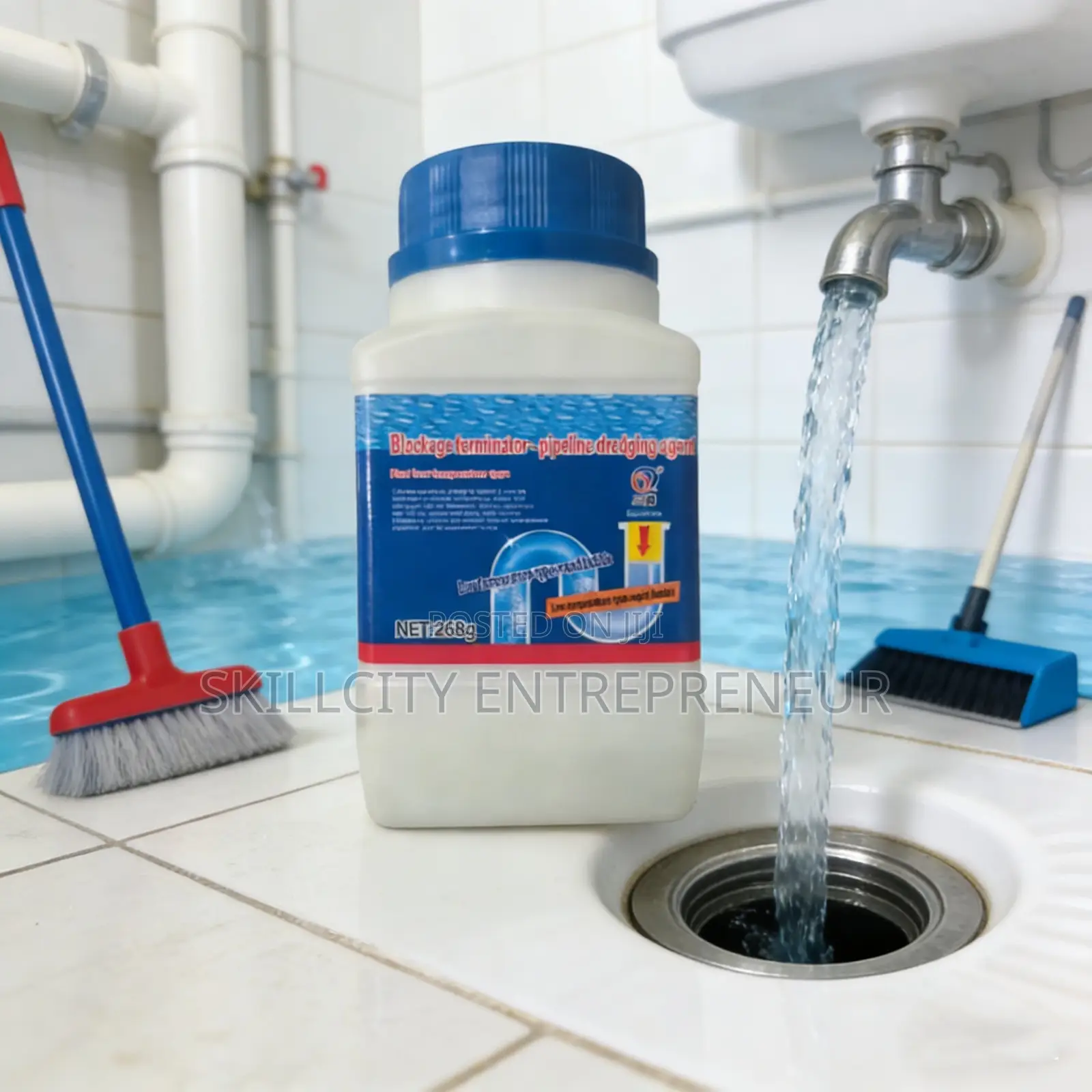 Drain Cleaner Designed to Clear Blockages in Pipes