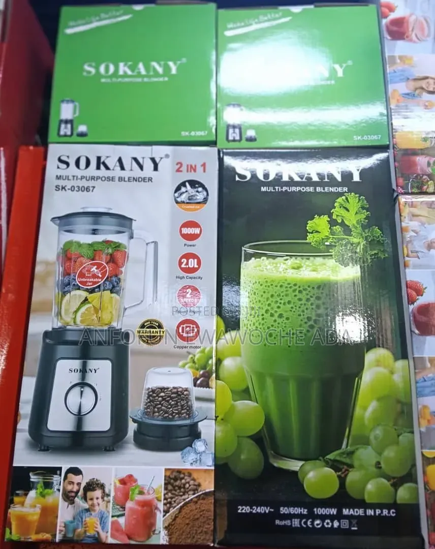 2-in-1 Sokany Multipurpose Blender