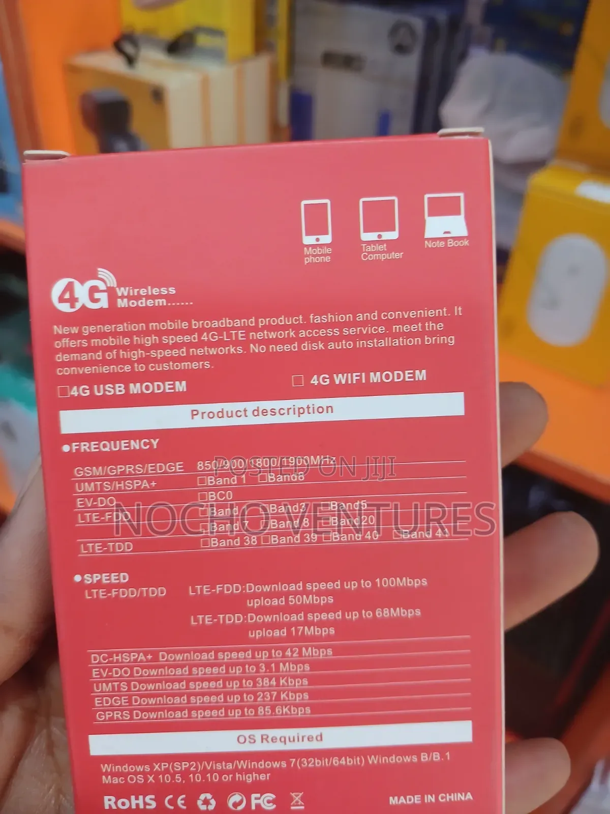 Bolt + 3 in 1 LTE 4G USB Modem With Wi-Fi Hotspot