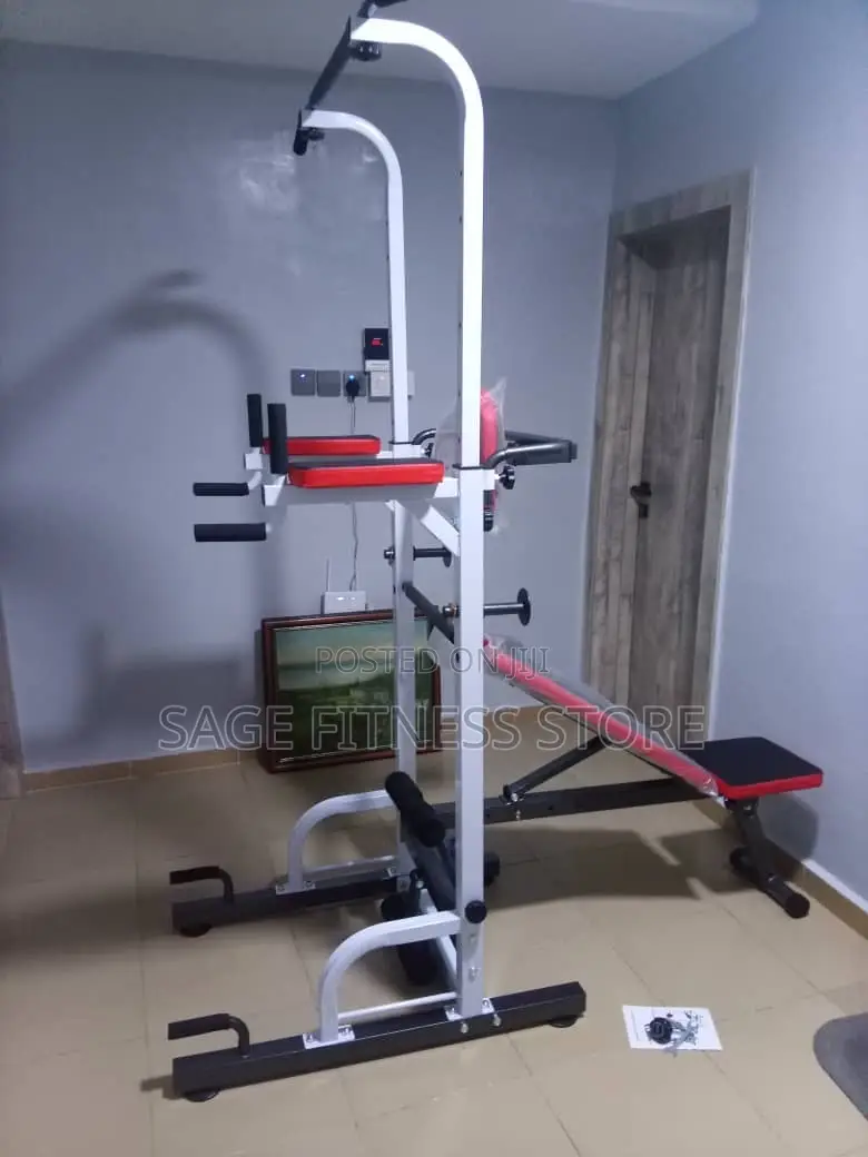 Multifunctional Power Tower With Adjustable Bench/ Weight Bench