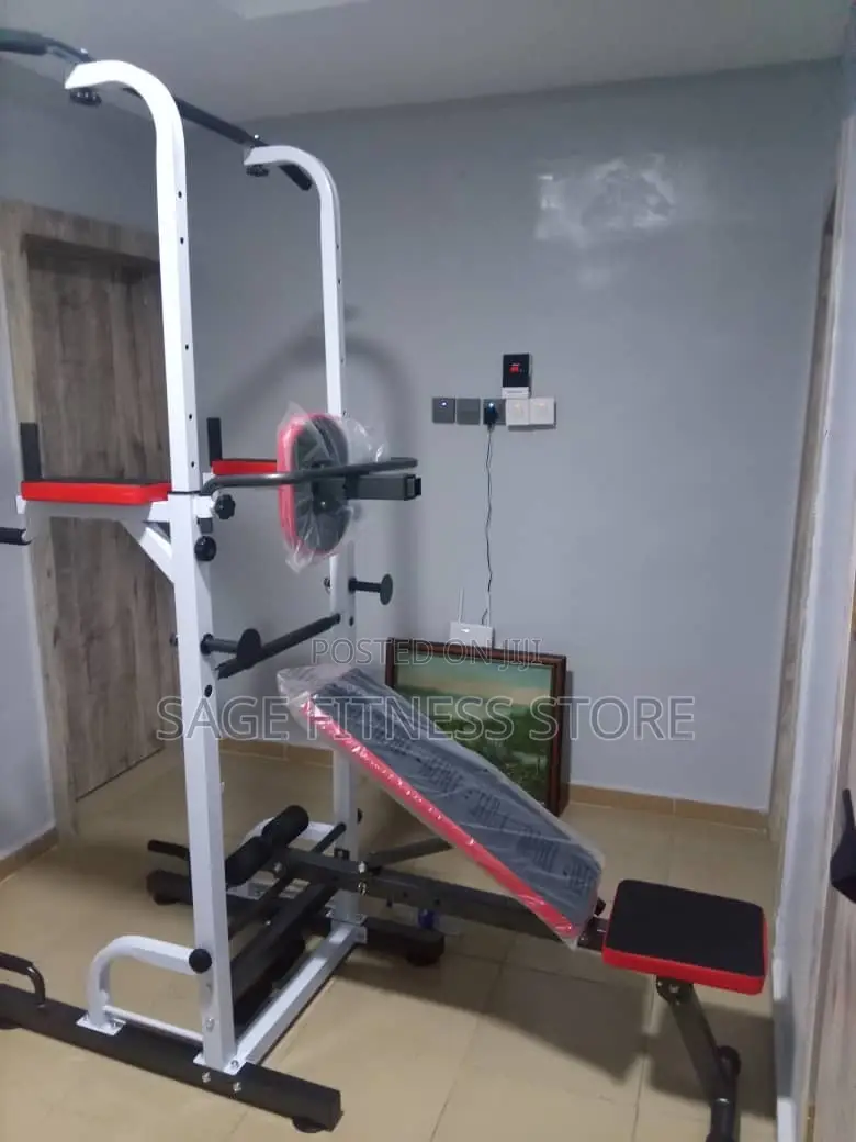 Multifunctional Power Tower With Adjustable Bench/ Weight Bench