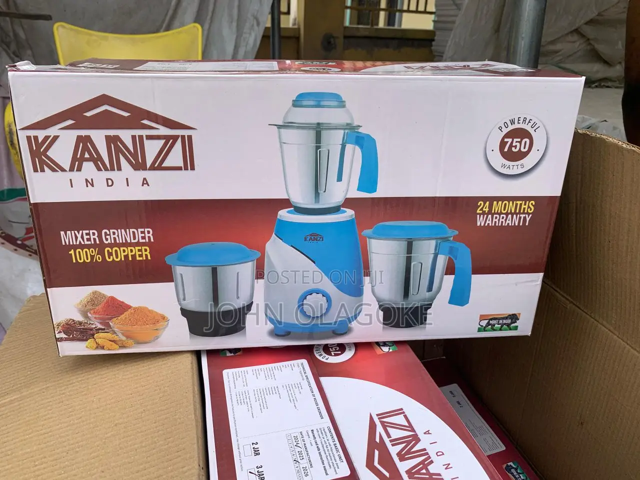 Kanzi Mixer Grinder 750W Indian