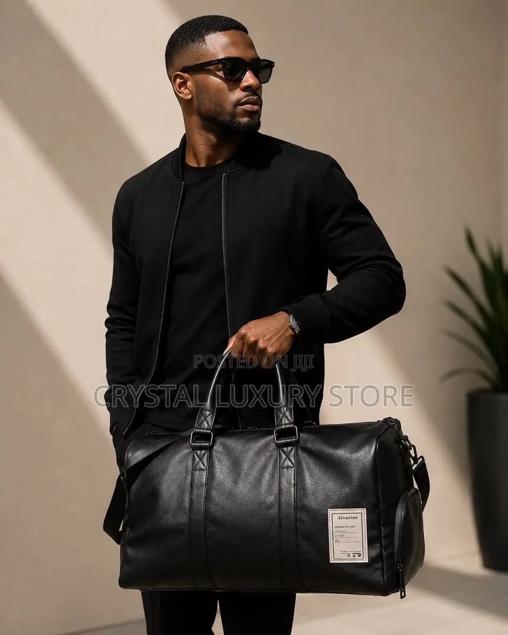 High Quality Men Genuine Leather Duffle Bag