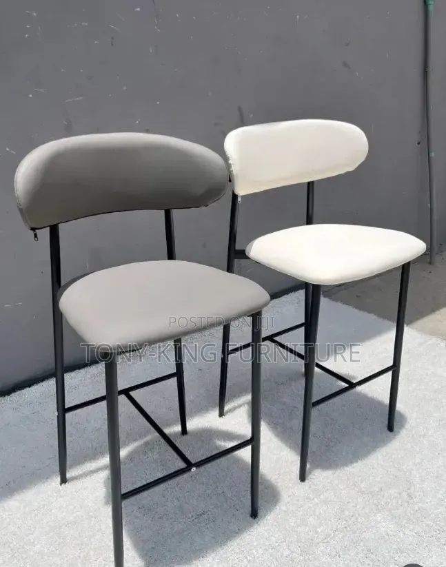 Modern Padded Grey Faux-Leather Curved Backrest and Seat Set