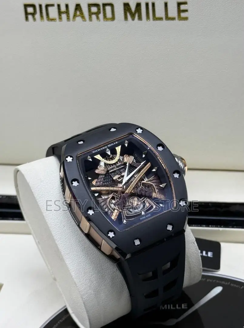 Original Richard Mille Black Rubber Strap.Mechanical Wristwatch