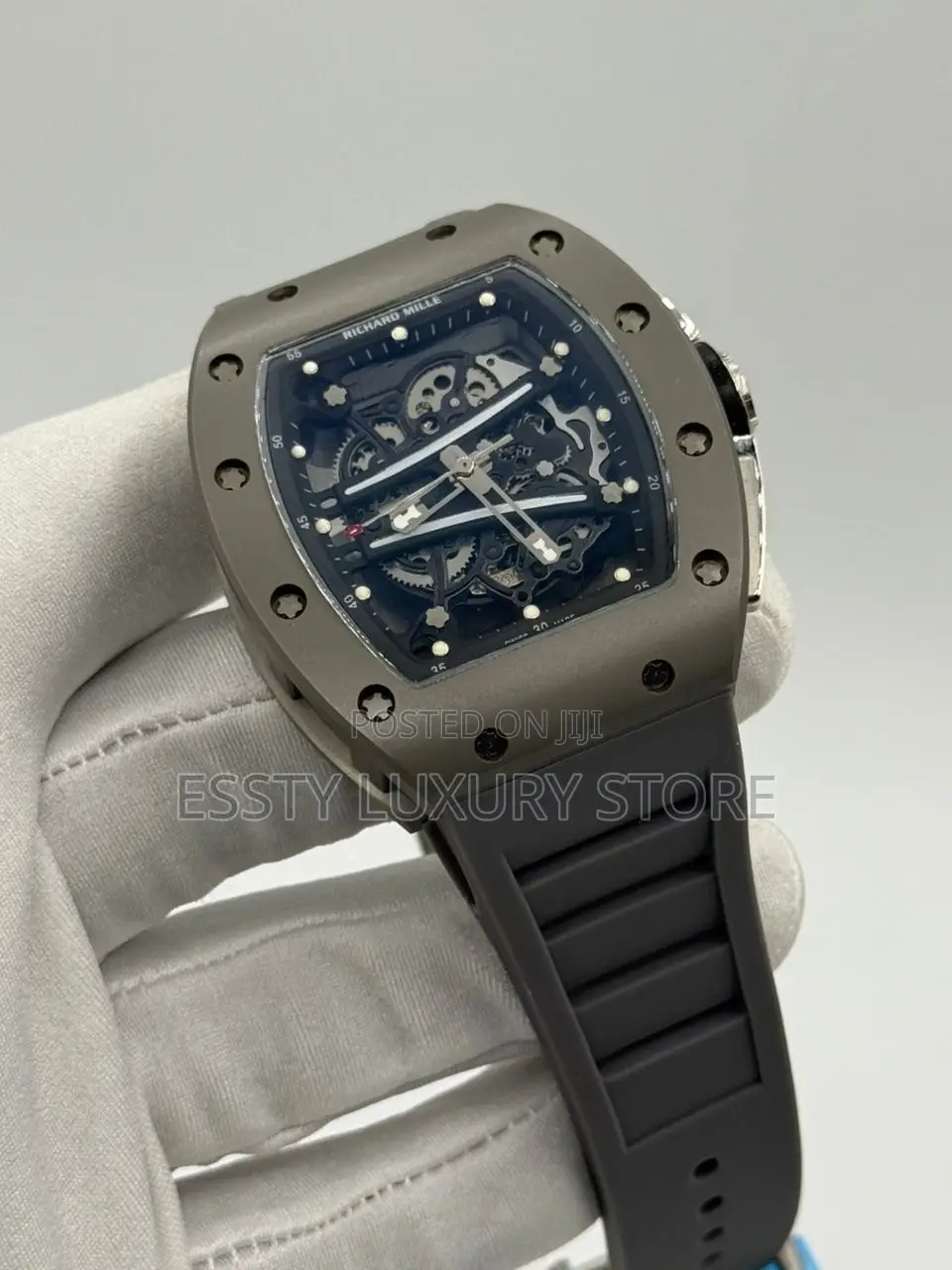 Original Richard Mille Black Rubber Strap.Mechanical Wristwatch
