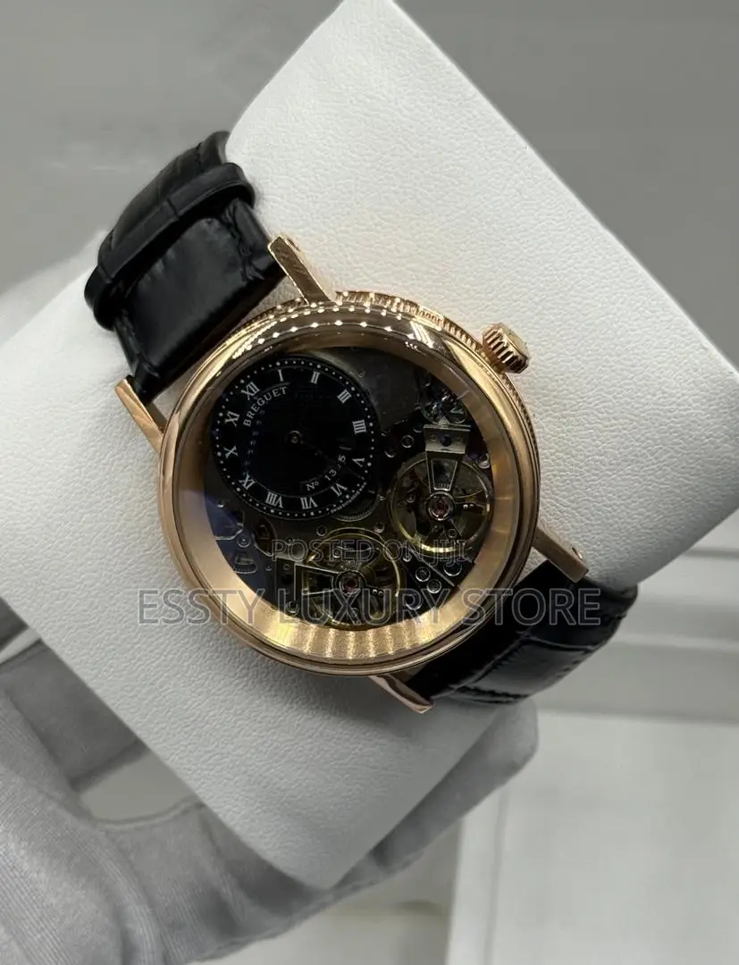 High Quality Automatic Breguet Genuine Leather Wristwatch