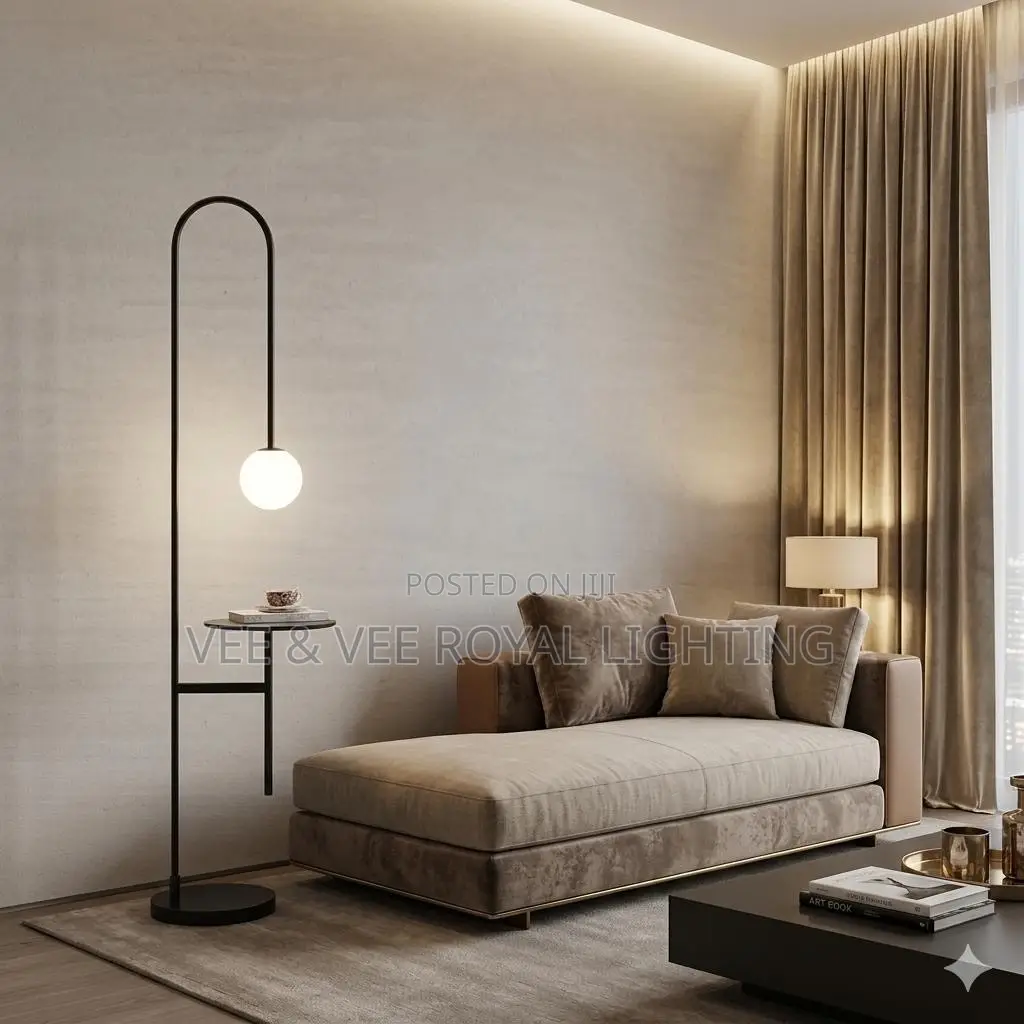 Luxury Led Lamp With Built-in Tea Table - For Sitting Room, Bedroom