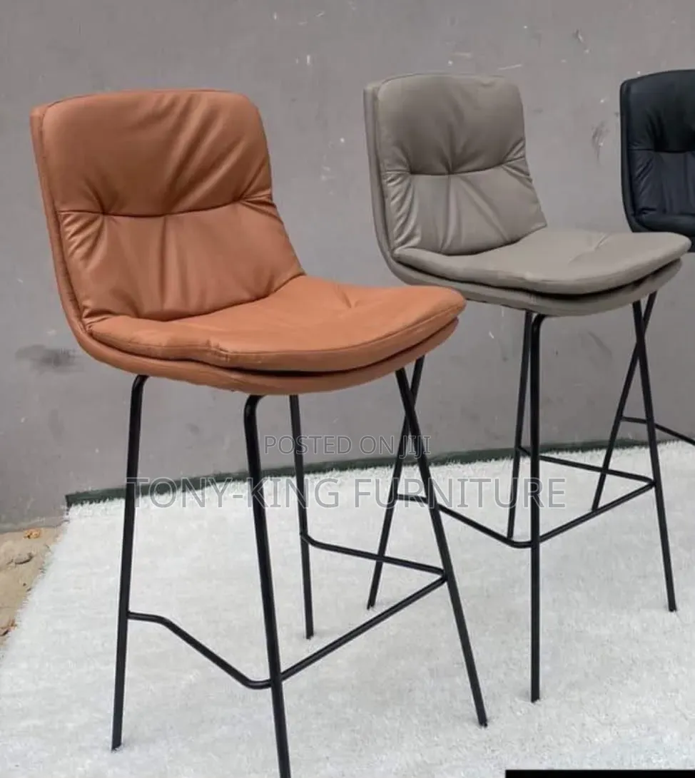Imported Modern Barstool With Metal Leg