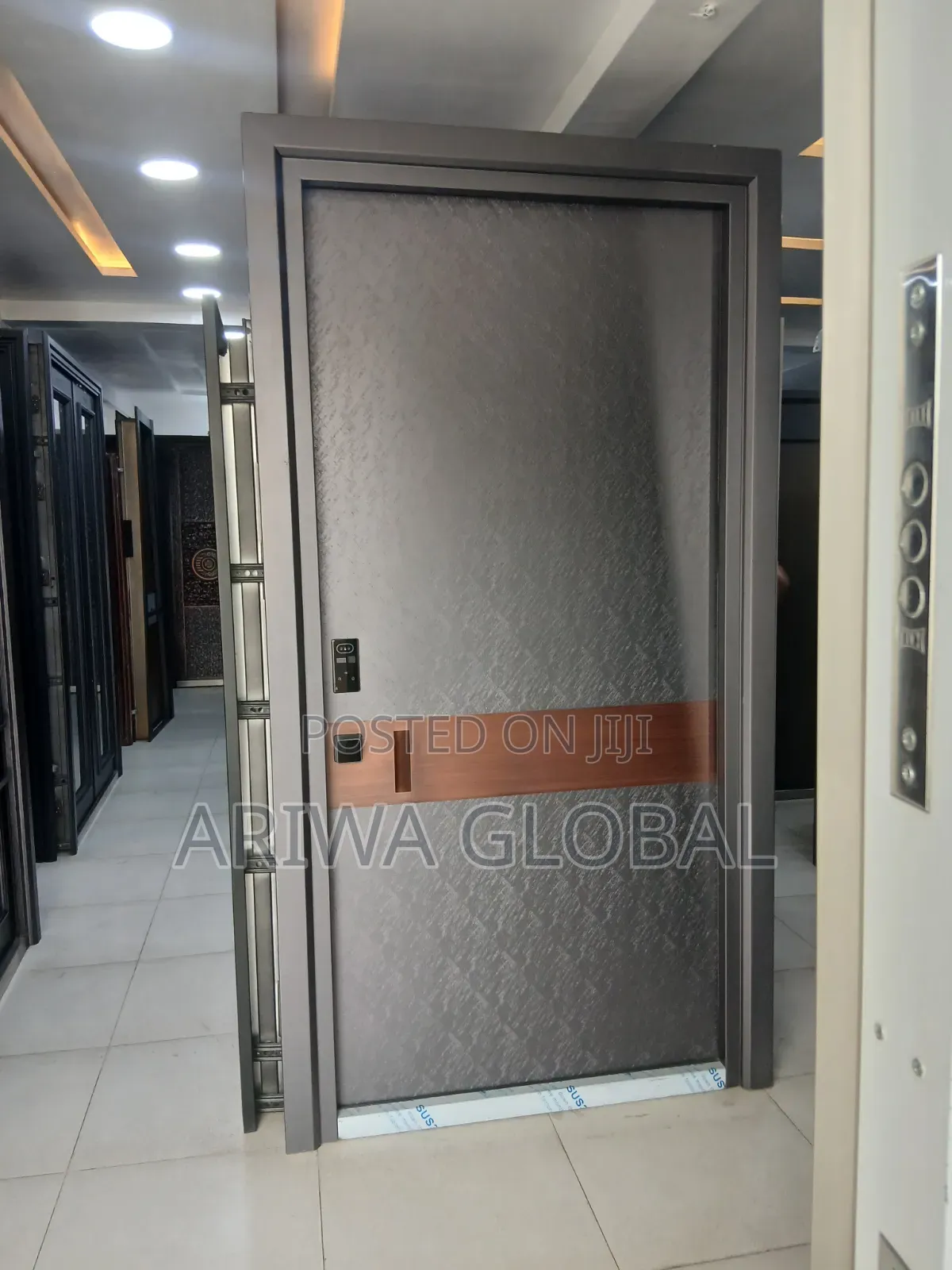 Pivot Series Luxury Security Door Sleek Aluminium Surface,