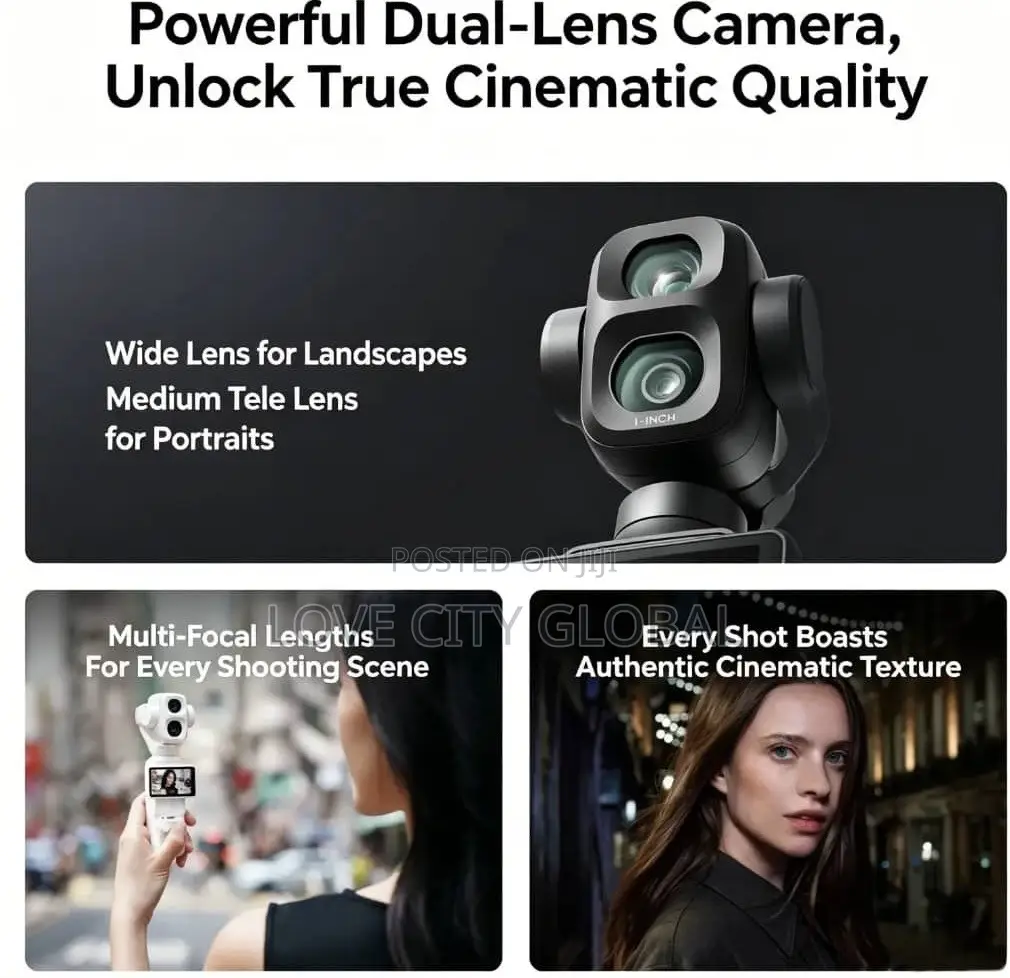 DJI Osmo Pocket 4P Vlog Combo Dual Camera Camera 3-Axis Mini Tripod