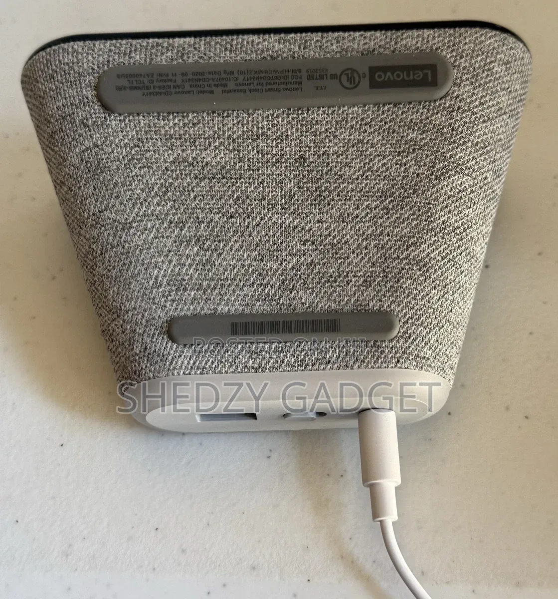 Lenovo CD-4N341Y Smart Clock Essential Hemp Gray Google Assistant