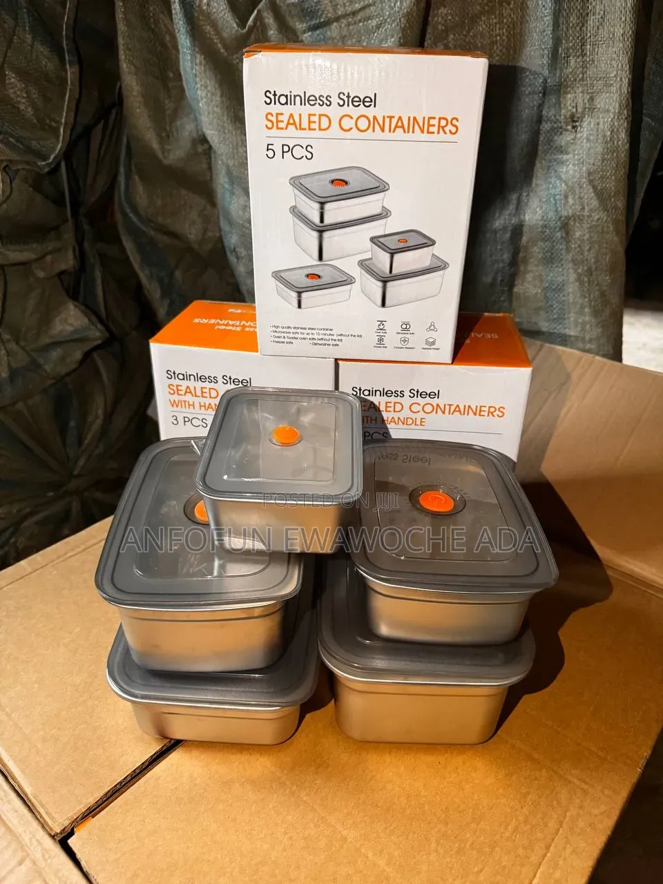 5-in-1 Stainless Steel Seal Container Set