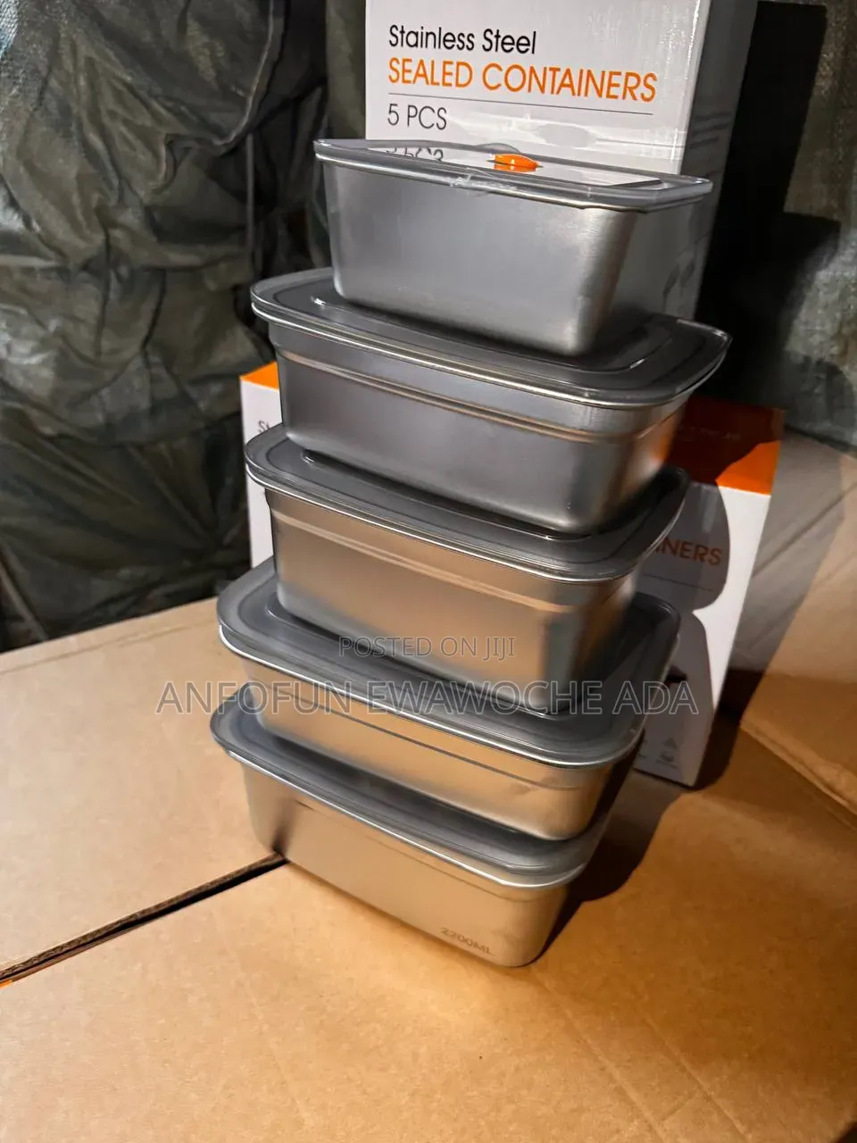 5-in-1 Stainless Steel Seal Container Set