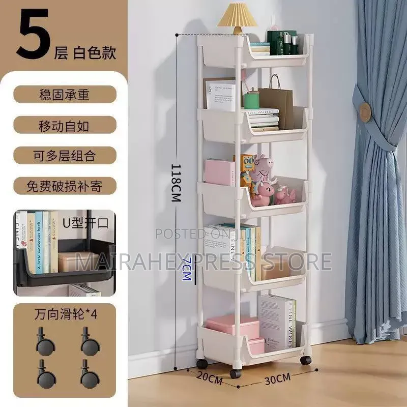 5 Layers Multifunctional Storage Rack With Wheel