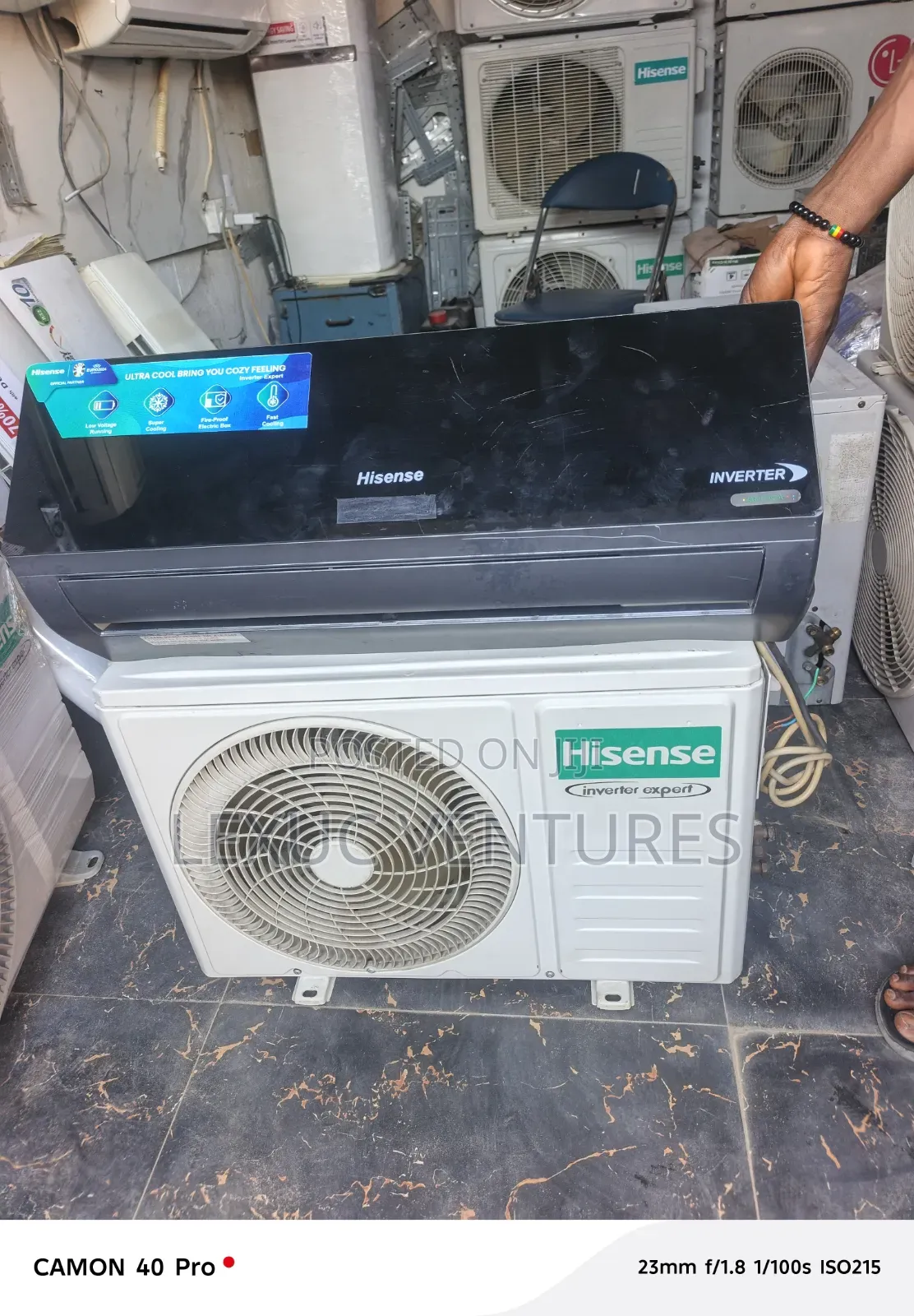Hisense Inverter Expert 1.5hp Black Indoor 100% Copper Tested Okay