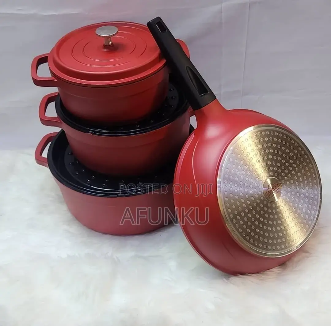 Uakeem Quality 7pcs Aluminium Cast Pot With Induction Bottom