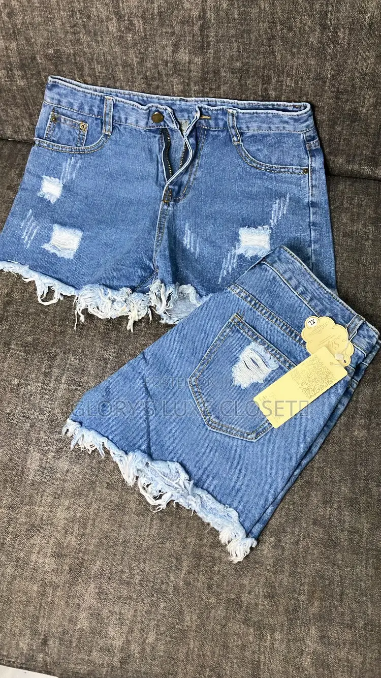 Casual Denim Shorts Tank Top Set.
