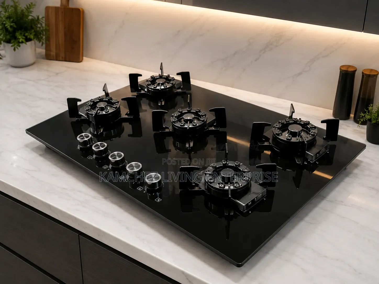 Premium 5-Burner Flip Up Built-in Gas Cooker/Hob