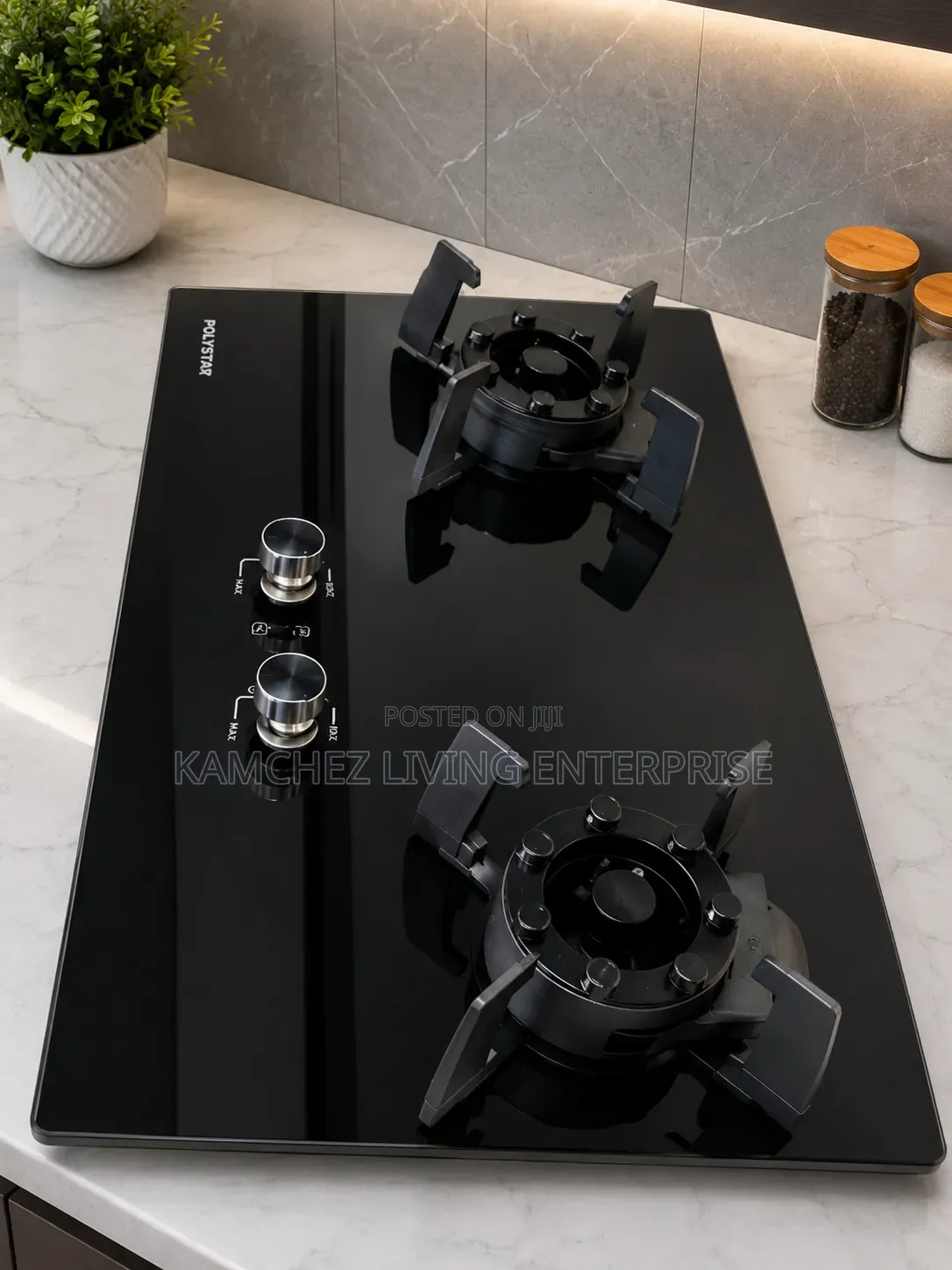 Polystar 2-Burner Built-in Gas Cooker/Hob