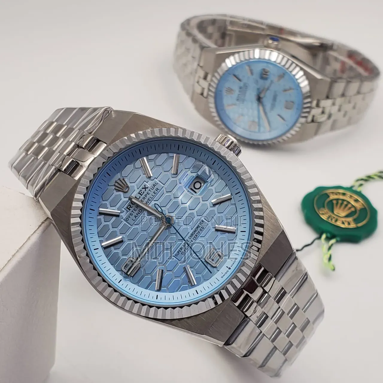 *Men Women Rolex Inspired Automatic Watch – Chain Bracelet Style Set