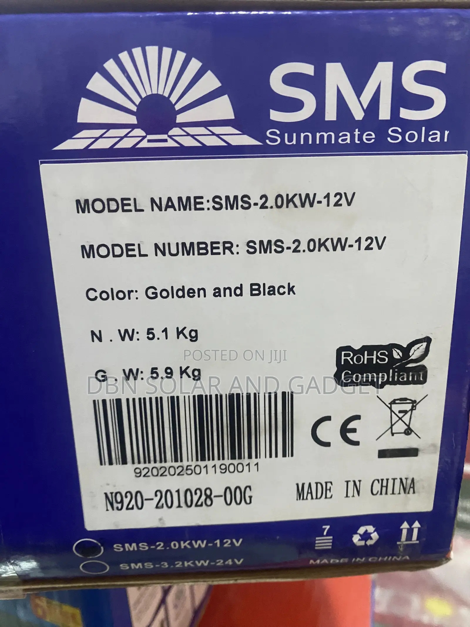 2kva 12v SMS Solar Hybrid Inverter Available in Stock