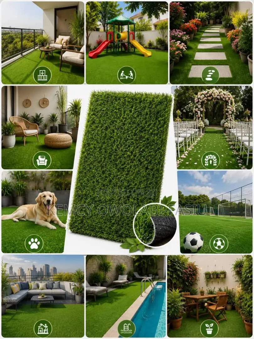 Square Modern Artificial Grass Carpet Grass Rug Outdoor Indoor