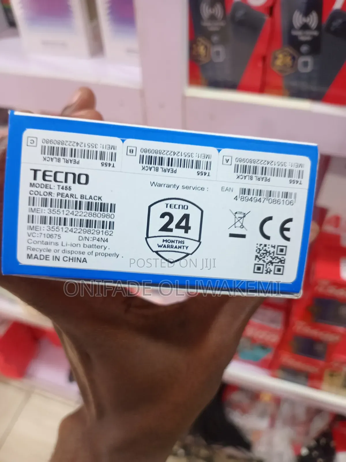 New Tecno T455 Black