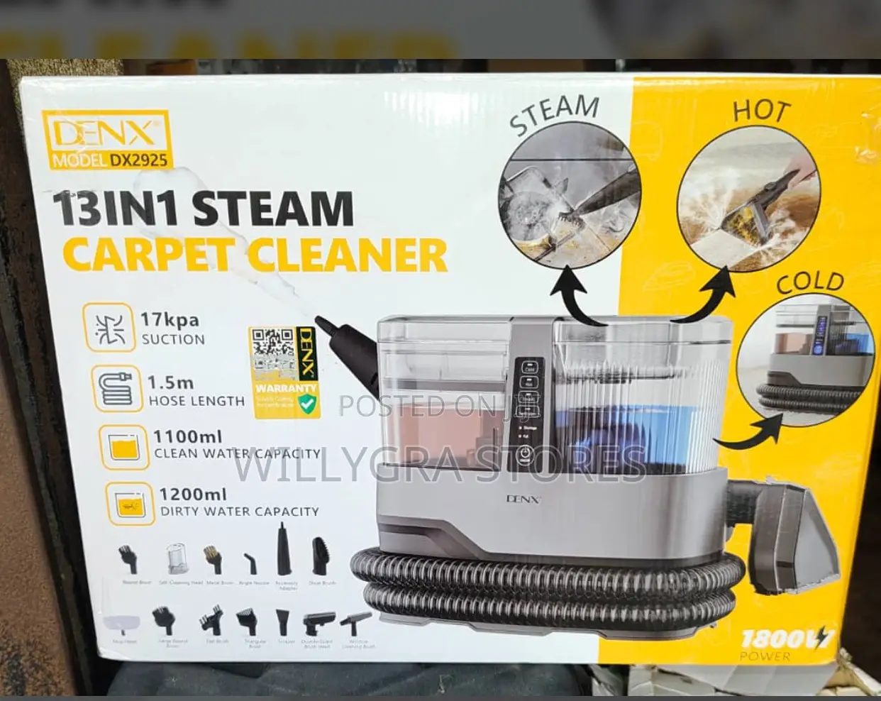 DENX 13 in 1 Steam Carpet Cleaner
