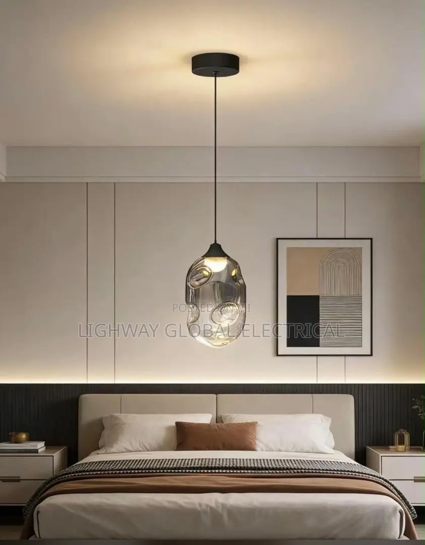 Led Nordic Single Glass Dropping Pendant Light