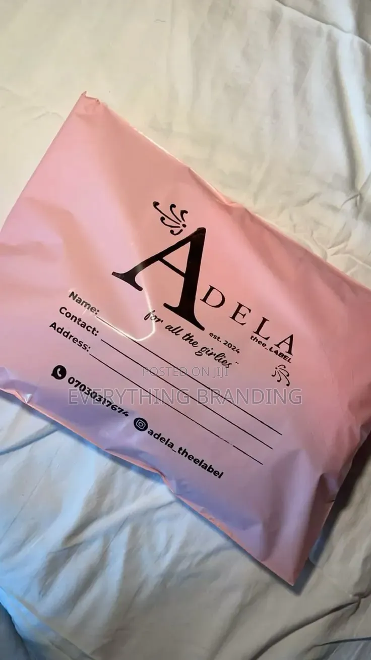 Hair Extension Packaging Courier Bag Printing, Pink Nylon