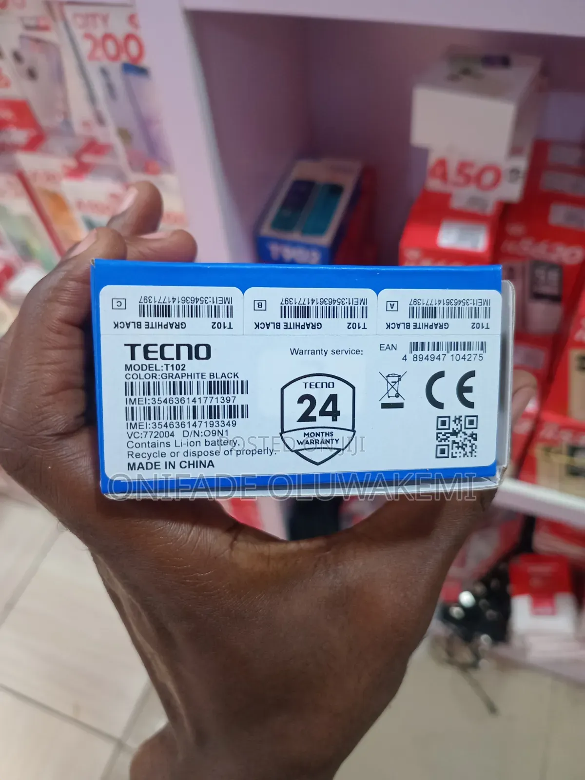 New Tecno T101 Black