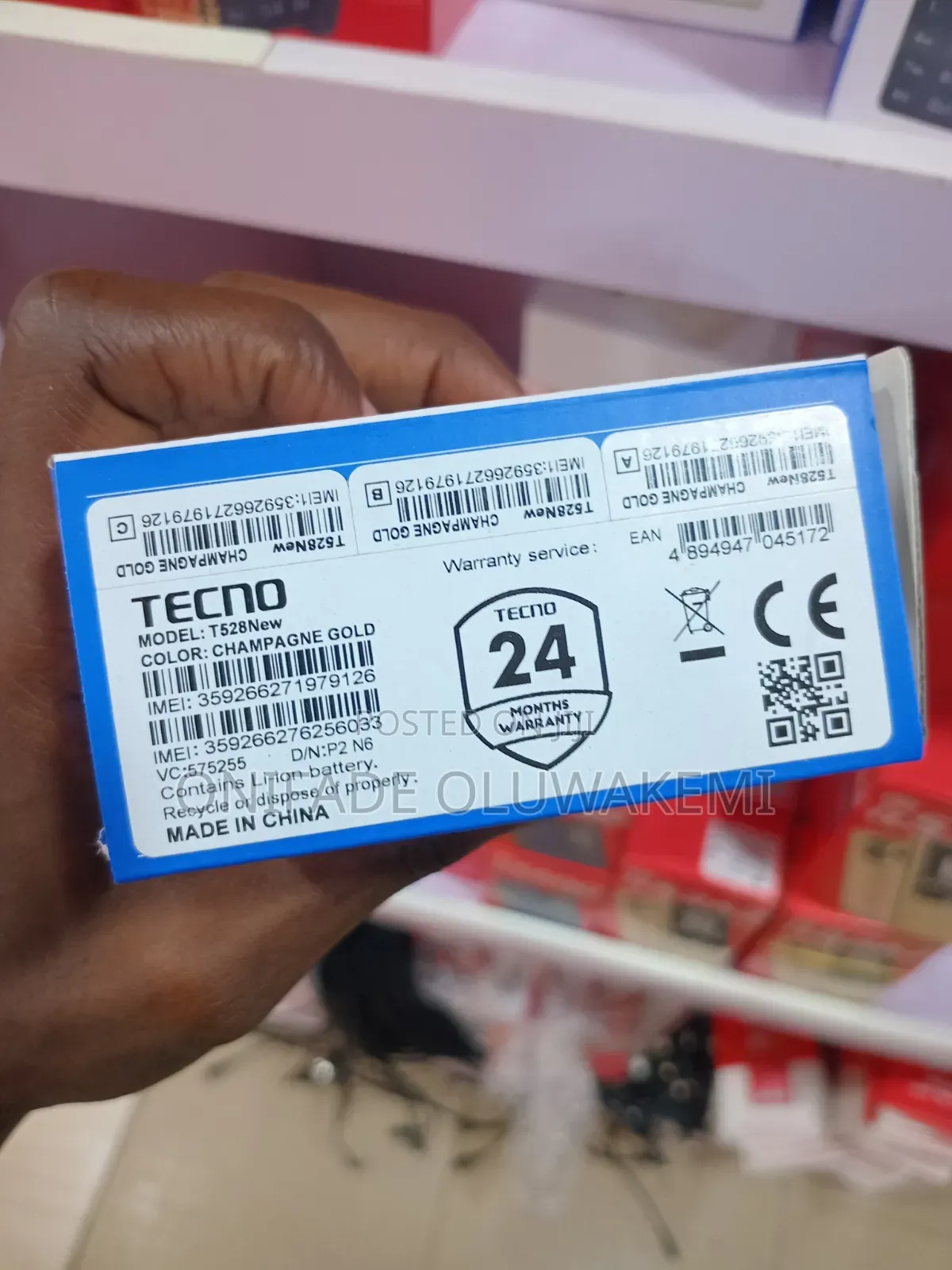 New Tecno T528 Gold