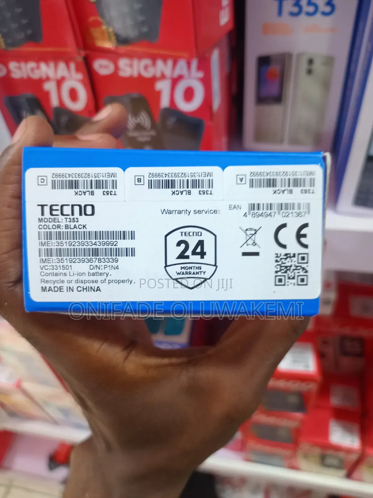 New Tecno T353 Black