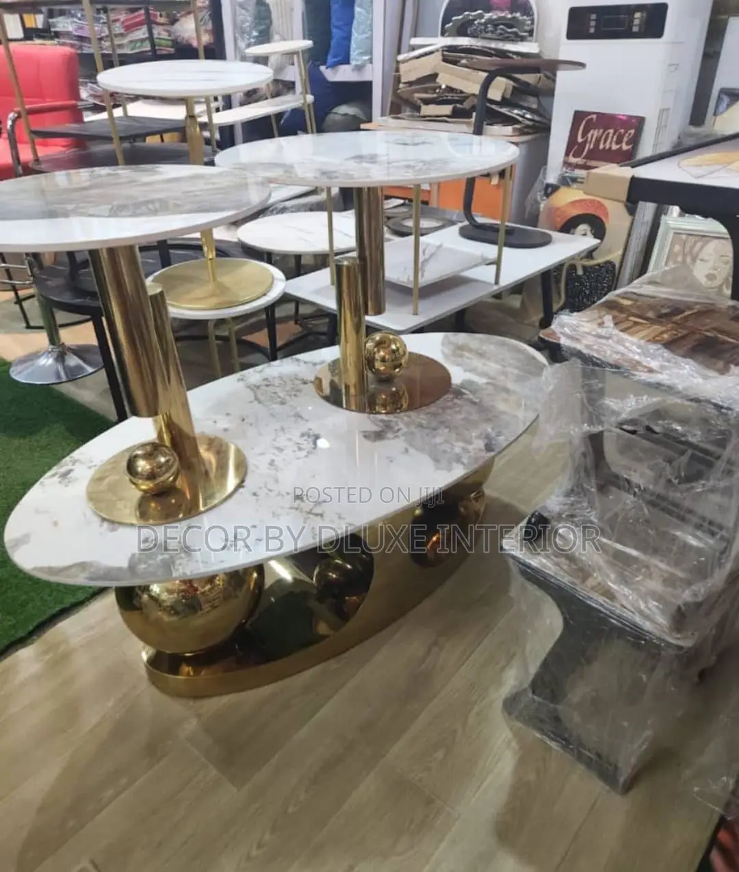 Italian Rock Plate Coffee Table Set