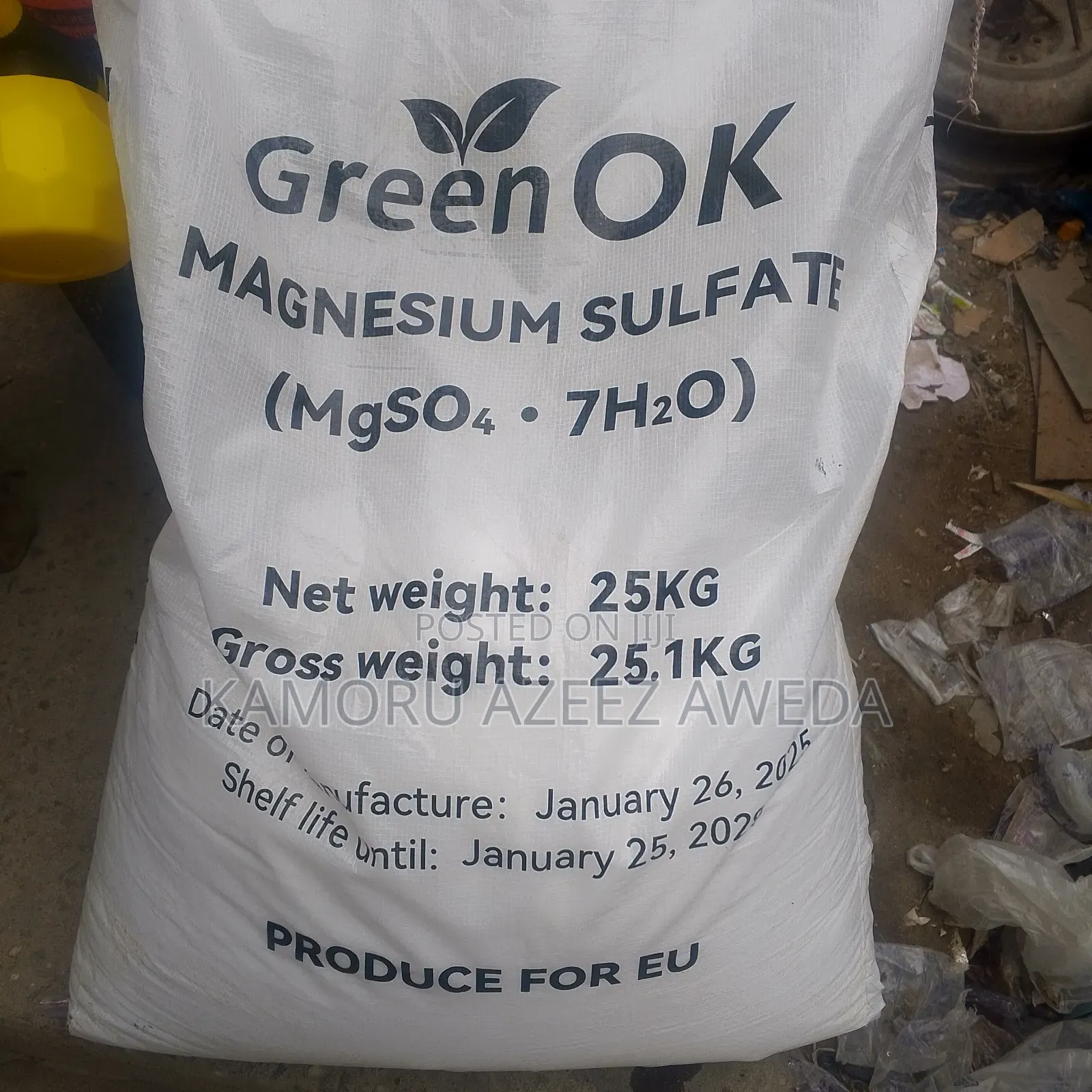 Green Ok Magnesium Sulfate Fertilizer 25kg