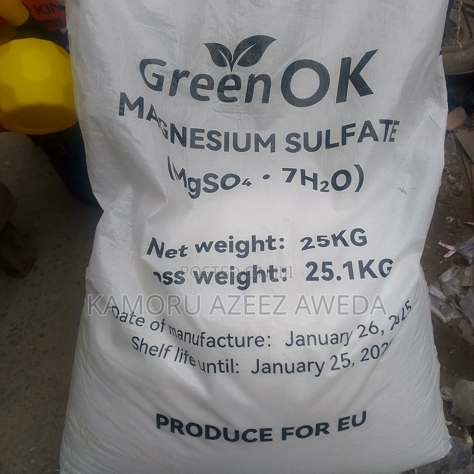 Green Ok Magnesium Sulfate Fertilizer 25kg