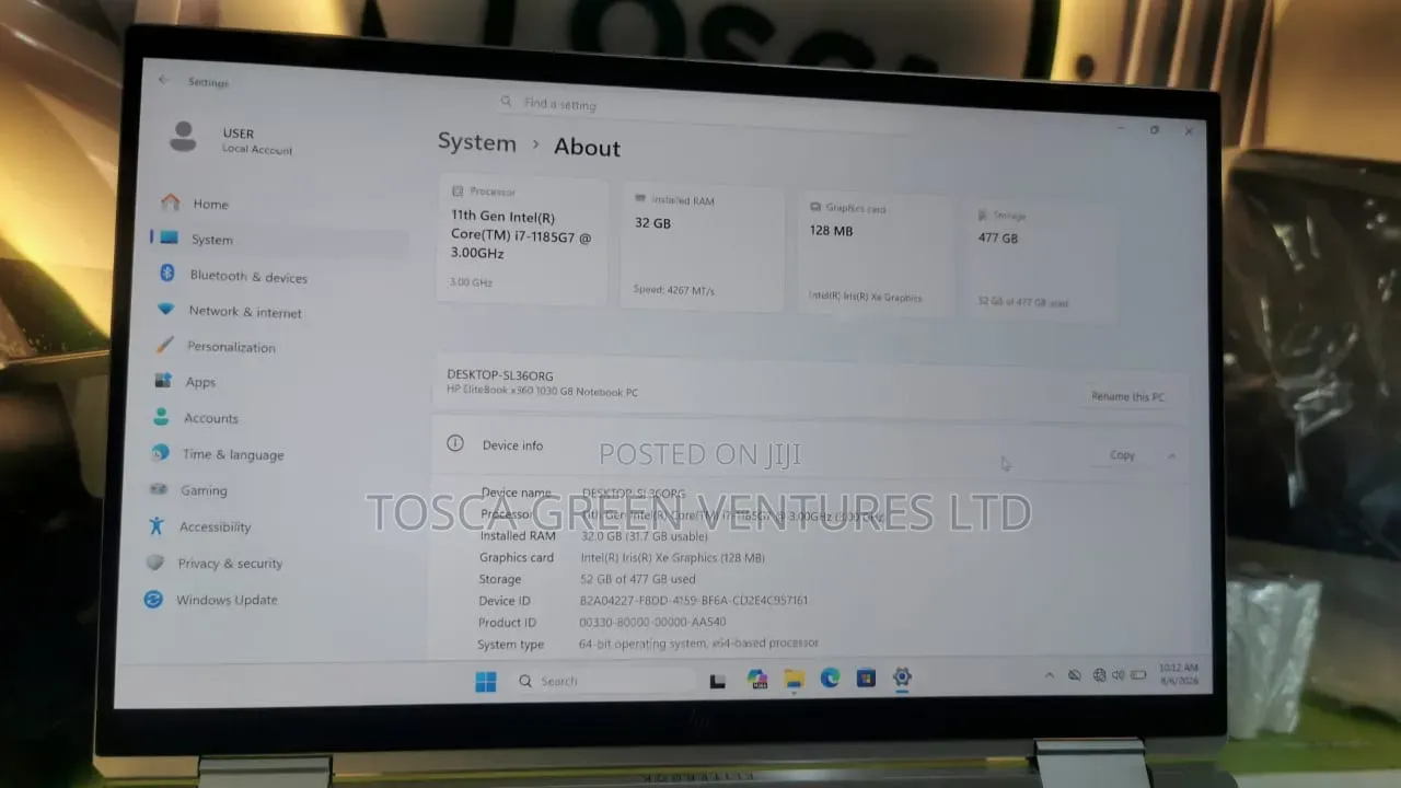 Laptop HP EliteBook x360 1030 G8 32GB Intel Core i7 SSD 512GB