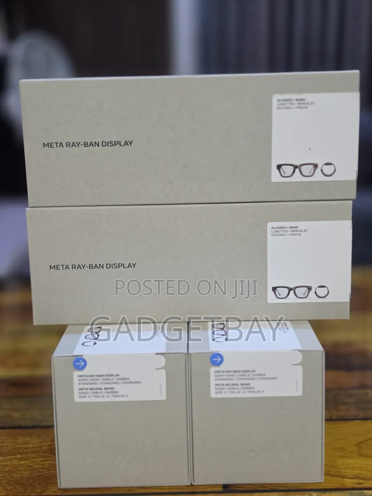 Rayban Meta Display With Neural Band Sand Brown Large