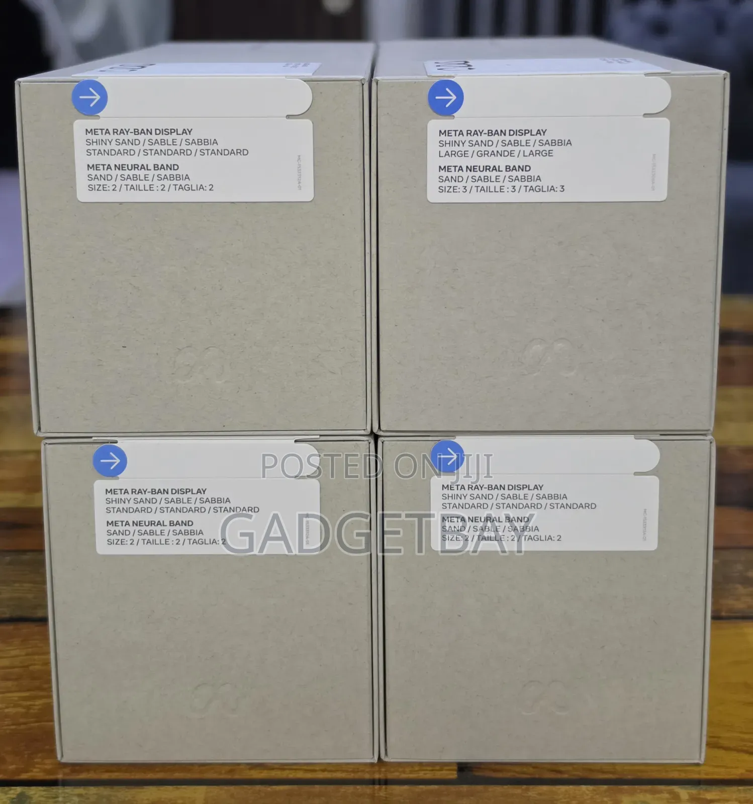 Rayban Meta Display With Neural Band Sand Brown Large